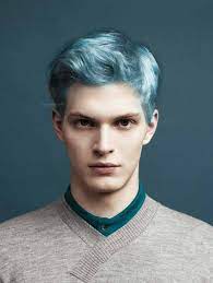 Pin By Monica Alexanians On Colorful Hair Men Hair Color Blue Hair Men Hot Hair Colors