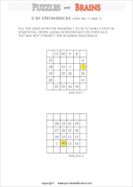 Fill in crossword puzzles printable. Printable Easier Level 6 By 6 Grid Numbrix Number Snake Logic Puzzles For Kids Beginners And Profs