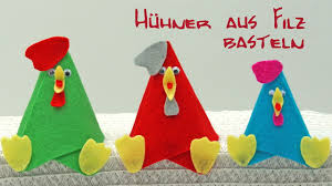 Bunte Huhner Aus Filz Basteln Zu Ostern Basteln Mit Kindern Youtube Osternest Basteln Basteln Ostern Basteln Mit Kindern