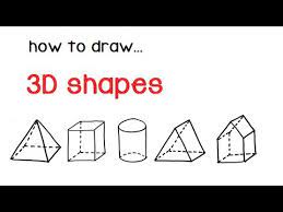 As shown in fig.1, put your compass at one end of your baseline. How To Draw 3d Shapes Pyramid Cube Cylinder Prism Youtube
