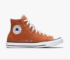 Black And Orange Converse High Tops Pin On Converse Crazy