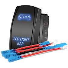 How to wire these switches is really easy, here i show you how to do it. Amazon Com Led Light Bar Rocker Switch 4wdking Momentary On Off Push Button Toggle Switch With Jumper Wire 5 Pins Blue Led Lights 20a 12v Blue Light Lj34 Industrial Scientific