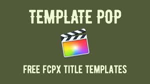 Procredits tutorial for final cut pro x. Template Pop 24 Free Fcpx Title Templates
