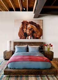 For All Horse Lovers 20 Ideas Of Horse Paintings And Photos For Your Home Western Home Decor Rustic Bedroom Home