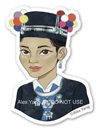 3 Inch Hmong Ladies Vinyl Sticker