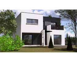 Cette Maison Moderne En R 1 Aux Volumes Cubiques Vous Offre Au Rez De Chaussee Un Espace Salon Sejour Et Cuisine Ouverte De Plus De 50m Un Constructeur Maison Plan Maison Et Maison