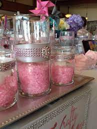 Pink Centerpiece Bling Wedding Bridal Baby Shower By Userbear4829 40 00 Bling Baby Shower Couture Baby Shower Baby Shower Purple