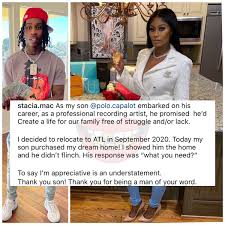 I'm gone b the biggest thing in hip hop one day mark my wordswolo g. Saycheese Tv On Twitter Polo G Purchased His Mom Manager A New House