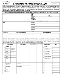 Certificate Of Insurance Template 10 Templates Example Templates Example