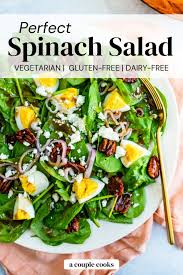 Perfect Spinach Salad No Really A Couple Cooks Recipe In 2020 Healthy Salad Recipes Salad Side Dishes Easy Spinach Recipes