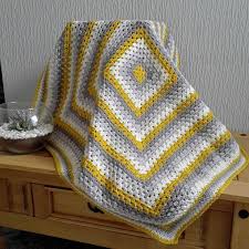 I'd like to finish it for my mom. Mega Sale Mustard Yellow Grey And Cream Granny Square By Kaidalys Crochet Blanket Patterns Easy Crochet Blanket Crochet Geek