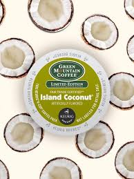 4.7 out of 5 stars. Green Mountain Coffee Roasters Island Coconut Coffee K Cup Coconut Coffee Coffee K Cups Coconut