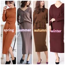 春名まほさんはinstagramを利用しています フェミニンにもカジュアルにも いろんなテイストに合う 茶色のニットワンピース パーソナルカラー別 選び方のポイントは ブランドタグ付けしてます sp パーソナルカラー オータム