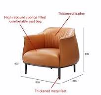 Sofa tunggal kulit minimalis Modern nyaman furnitur rumah ruang tamu kursi  santai aksen kursi berlengan