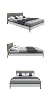 nordic style bed grey w1600 d2100 h1000 selected high quality fabrics american imported oak solid wood frame e1 solid wood mul bed furniture furniture home