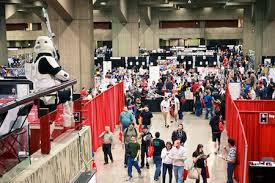 The most common gaming conventions material is plastic. Manchester Comic Con Social Circle