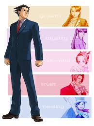 Ace Attorney Phoenix Wright S Friendships And Relationships Summed Up In One Word Each Phoenix Wright Apollo Justice Professor Layton