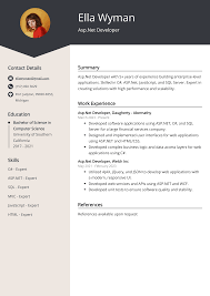 Asp.Net Developer Resume Example (Free Guide)