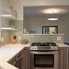 Casual displays on the countertops add color and personality to. Half Wall Kitchen Houzz