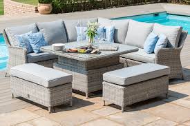 If outdoor dining is your idea of the perfect summer evening, our varied range of beautiful rattan sofa dining sets suit a wide range of situations. Maze Rattan Oxford Royal Corner Dining Set With Ice Bucket The Clearance Zone