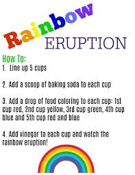 Easy Science Experiment For Kids A Rainbow Eruption Science Experiments Kids Easy Cool Science Experiments Science Experiments Kids