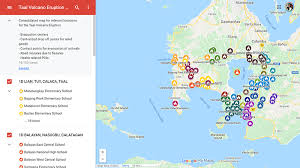 View taal lake in a larger map unlike crater lake, taal lake was once part of the ocean—it was an arm of balayan bay, which opens to the south china sea. Google Releases Taal Volcano Eruption Crisis Map
