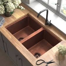 Originally developed for premium quality kitchen sinks that are heavy and not exactly square, many current users are finding pete's sink mount is also the perfect device for lightweight stainless. Birch Lane Evgeniya Copper 33 L X 22 W Double Basin Undermount Kitchen Sink With Drain Assembly Reviews Wayfair