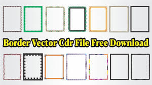 Border Vector Cdr File Free Download Corel Draw Tutorial In Urdu Hindi Corel Draw Tutorial File Free Tutorial