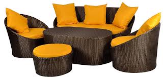 We can customize garden furniture according to your requirements. Furnifuture Familia Cane Furniture Outdoor Patio Sofa Set With Cushions Golden Brown Buy Online In Bosnia And Herzegovina At Bosnia Desertcart Com Productid 83370415