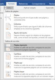 Un salto de sección se utiliza en un documento de microsoft word para los cambios de diferentes formato. Configurar Encabezados Y Pies De Pagina Para Diferentes Secciones De Un Documento Word