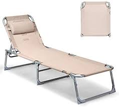 amazon com goplus adjustable chaise lounge chair recliner w sunbathing tanning face down hole for b chaise lounge chair pool chaise lounge patio lounge chairs