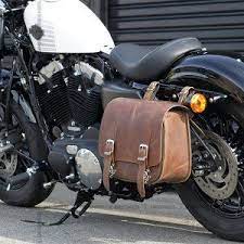 バイク サイドバッグ ハーレー アメリカン 本革 堅牢 牛革 ブラウン sb 76 leather side bag saddle bags side bags