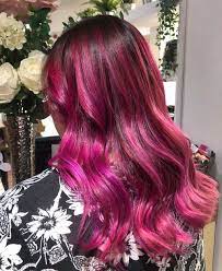 Pink Izzy Used Balayage Techniques To Lift The Hair Then Joico Intensity To Make This Gorgeous Glossy Pink Hair For Nic P Balayage Balayage Technique Hair