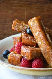 Easy Cinnamon French Toast Sticks Recipe Just A Taste Easy Cinnamon French Toast Cinnamon French Toast Toast Recipes