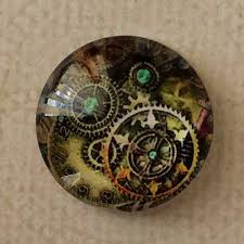 Arts & crafts store in sprockhövel, germany. 20mm Art Glass Round Cabochons Steampunk Design 15 Art Glass Cabochons