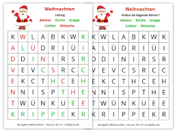 Das sind die kniffligen fehlersuchbilder. Weihnachten Wortgitter