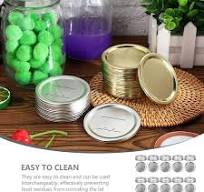 SWETRACE 10 Sets Jar Lids Reusable Round Tinplate for Food Storage and  Preservation