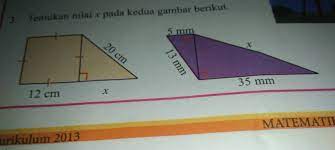 Berikut ini merupakan soal dan pembahasan mengenai penentuan luas daerah yang dibatasi oleh kurva dengan menggunakan konsep integral. Tentukan Nilai X Pada Gambar Berikut Brainly Co Id