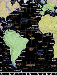Atlantic Ocean Countries Map Atlantic Ocean · Public Domain Maps By Pat, The Free, Open Source, Portable  Atlas