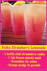Vodka Strawberry Lemonade Vodka Strawberry Lemonade Strawberry Vodka Drinks Alcohol Recipes
