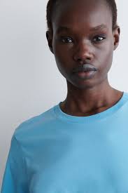 Maglietta A Costine Cotone Elastico T-shirt Donna Marks & Spencer A Costine 