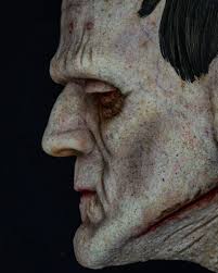 Freak monster silicone mold two-part resin cast