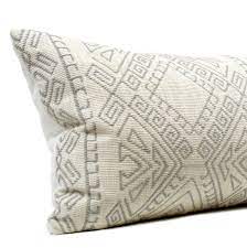 A woven textile offering a black and creamy colorway and one of a kind item. Extra Long Lumbar Pillow Cover White Gray Tribal Geometric Etsy Lumbar Pillow Cover Long Lumbar Pillow Pillows