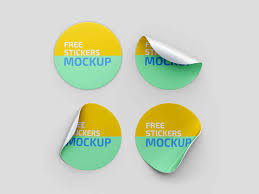 Download Free Sticker Mockups Psd PSD Mockup Templates
