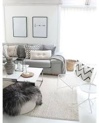 Love The Balanced Neutrals And Complementary Shades Throughout This Room V Living Room Scandinavian Monochrome Living Room Scandinavian Design Living Room