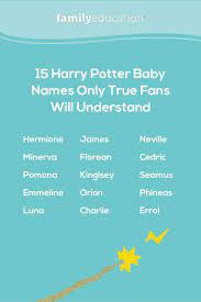 We're sharing some of the most notable and enchanted baby names of harry potter. 15 Harry Potter Baby Names Only True Fans Will Understand Familyeducation
