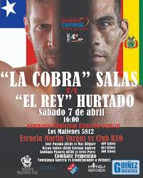 BOXEO EN ESTACIÓN CENTRAL! Nuestro Campeón Latino Cristián 'La Cobra' Salas  enfrenta al Campeón boliviano de categoría Welter. Sábado 07 de abril.  16:00 hrs. Gimnasio Municipal #EstaciónCentral. Agradecemos #GanamosTodos  #Servisub #TransportesGuiñes ...