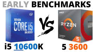 The chip offers unrivalled performance for multithreaded every day workloads, content creation, and. I5 10600k Vs Ryzen 5 3600 Early Ryzen 5 3600 Vs I5 10600k Early Benchmarks Youtube