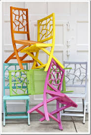 Colorful Outdoor Chairs Great For Extra Guests Or Outdoor Party Painted Wood Chairs Colorful Patio Painted Chairs