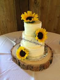 Birch Tree Wedding Cake With Sunflowers Wedding Cakes Wedding Cake Tree Sunflower Wedding Cake Birch Tree Wedding